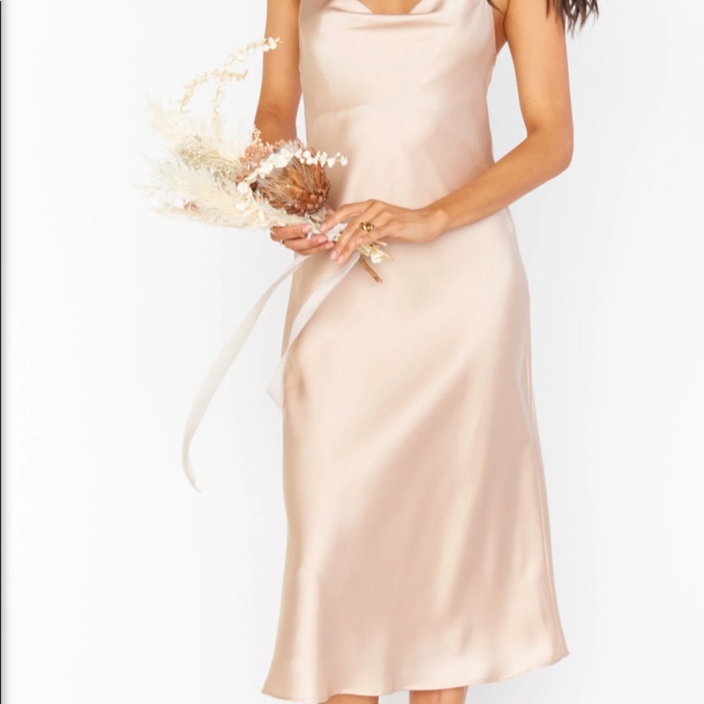 MUMU Verona Cowl Dress - Luxe Satin